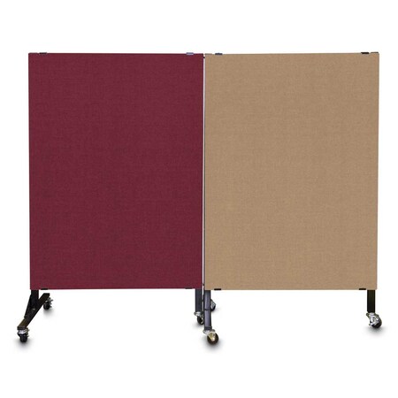 United Visual Products Enclosed Corkboard, 1 Door, 72"x48", 4" Fra UV3426-SATIN-DRKSPR
